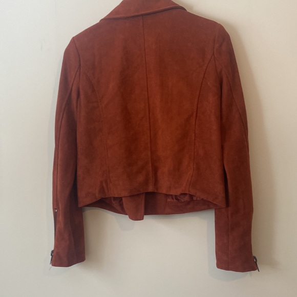 EUC ASTR Burnt Orange Faux Suede Cropped Jacket - Picture 4 of 5